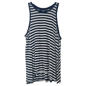 Sweaty Betty Tank Top Small Easy Peazy Striped Blue White Stripes Athletic Swing